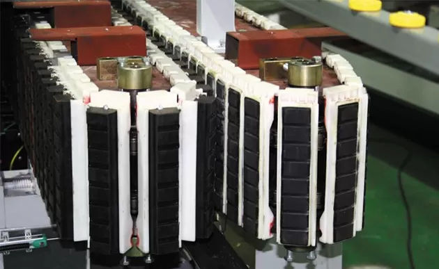 Tipo de cadena de máquina de pulido de borde de vidrio vertical