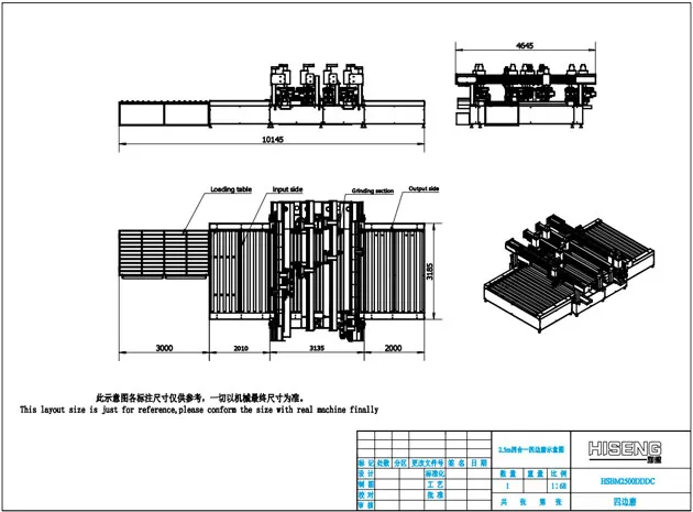 Máquina de costura de vidrio HSBM