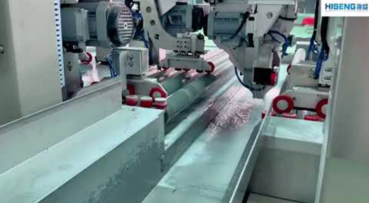 Máquina de costura de vidrio HISENG HSBM Video