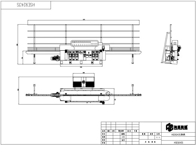 Máquina de bordes de línea recta de vidrio HSE-9243S