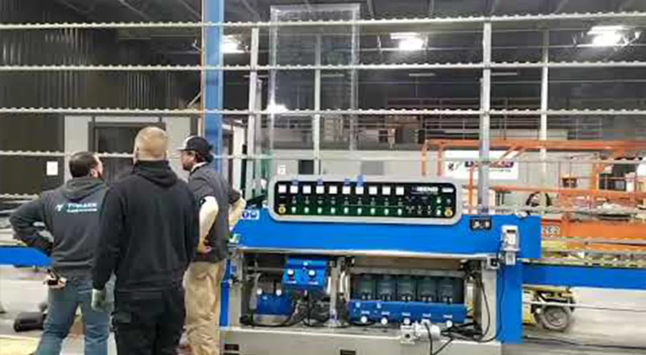 Máquina de bordes múltiples de línea recta de vidrio (mimiting) HSE-9540A vídeo